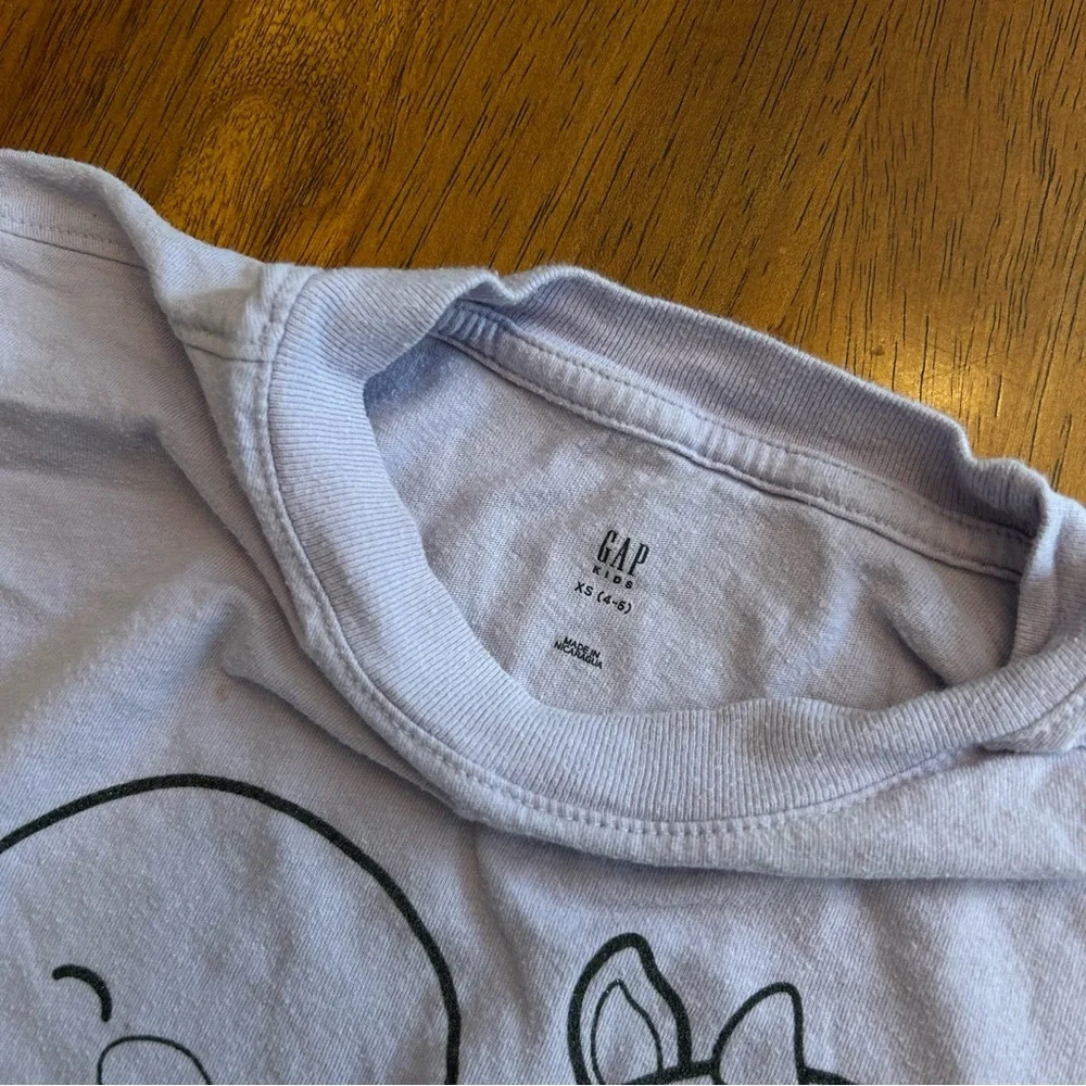 GAP Cropped Squishmallow-Style Animal Long Sleeve Tee | Girls XS (4–5) | Purple